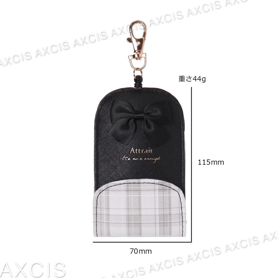 sale! シンプル合皮 リール式キーケース〈ブラック〉 Coboca+合皮サテンリボンリール付キーケース : AXCIS - 通販 - Yahoo