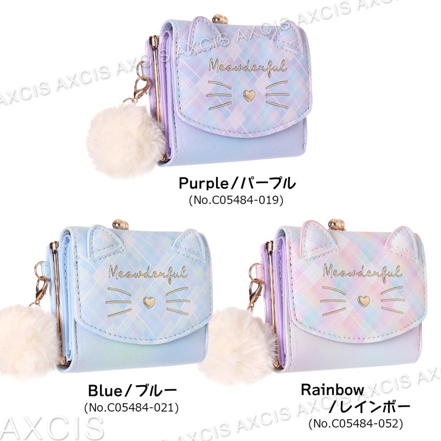 ❤【新作♪】【可愛さ×高級感♪】お洒落可愛い猫のコンパクトミニ財布♪グレージュ Coboca+合皮グラデチェックネコ口金ミニ財布 : AXCIS - 通販 - Yahoo