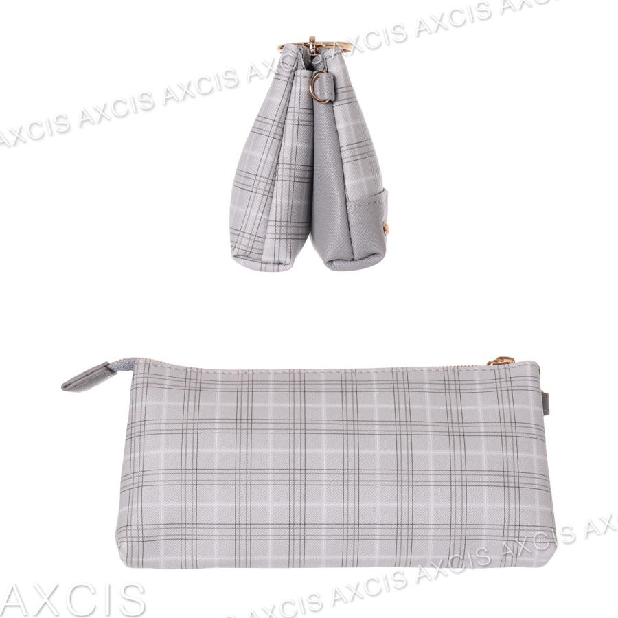 Coboca+合皮チェックリボン付3ポケットポーチ |  | 03