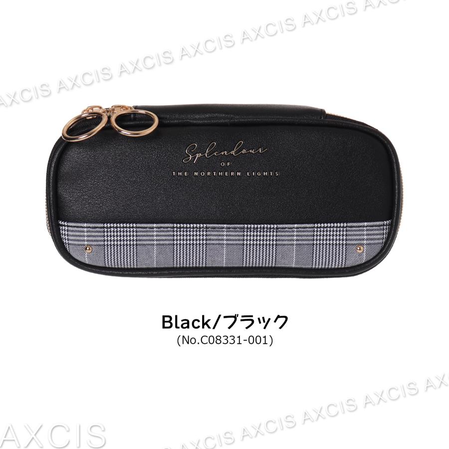 Coboca+合皮ロゴグレンチェックバニティPポーチ : AXCIS - 通販
