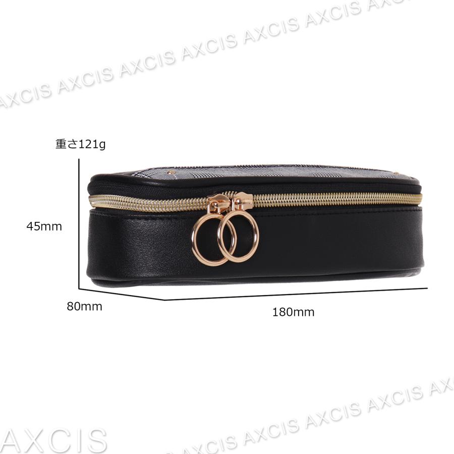 Coboca+合皮ロゴグレンチェックバニティPポーチ : AXCIS - 通販