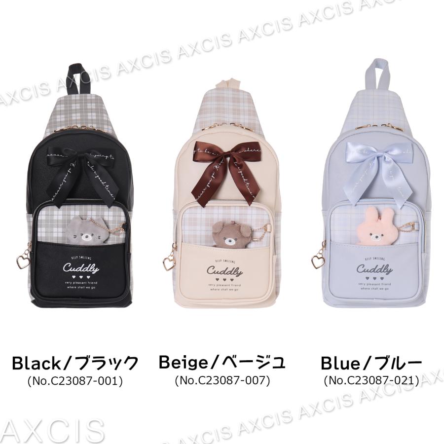 ボディバッグ ぺたとも チェック リボン Coboca+ 合皮 : AXCIS - 通販