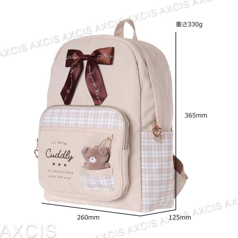 Coboca+ ポリ チェック リボン ぺたとも デイパック 鞄 かばん バッグ