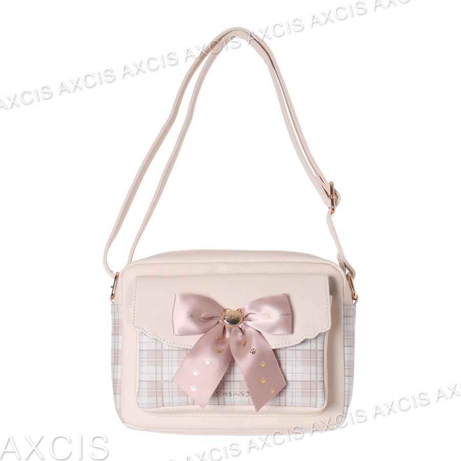 ショルダー ネコ 金具 リボン チェック 合皮 Coboca+ : AXCIS - 通販