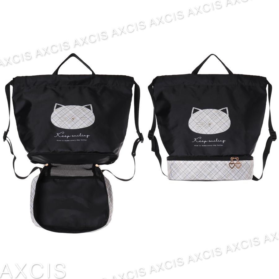 Coboca+ポリ×チェックネコ2層式ナップサック |  | 09