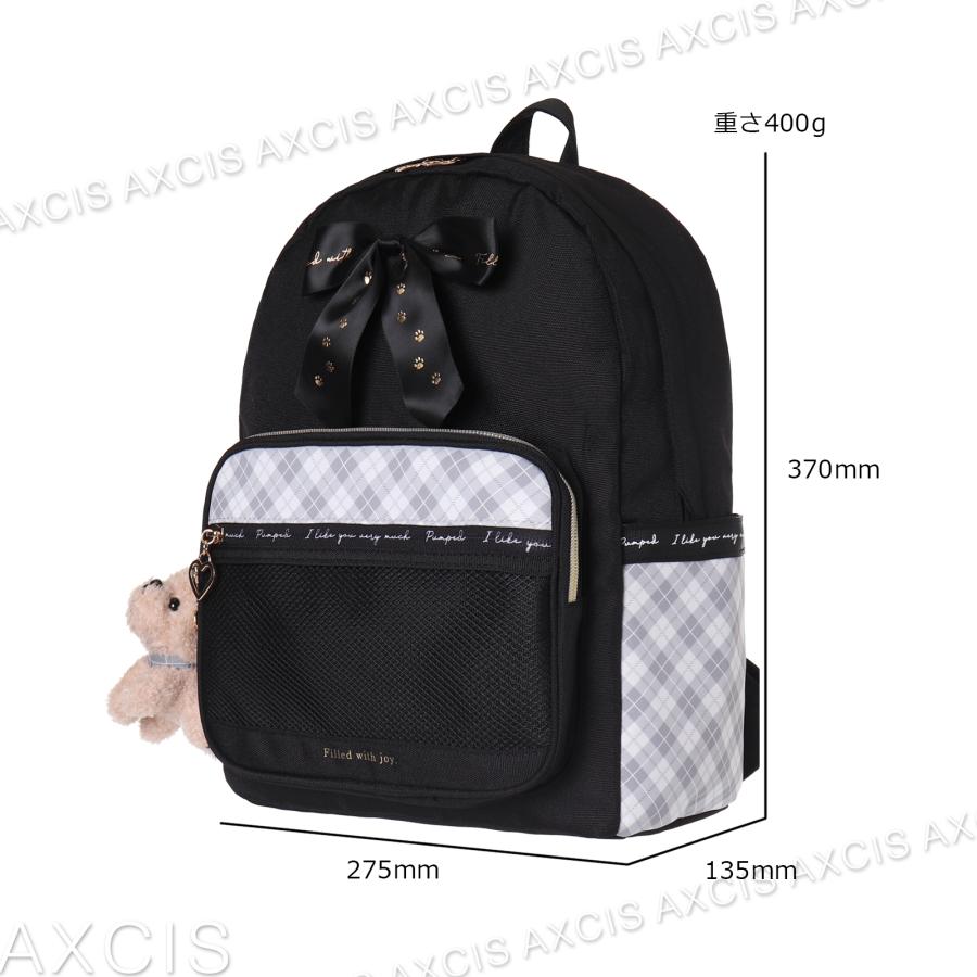 デイパック プードル リボン チェック ポリ Coboca+ 犬 いぬ dog