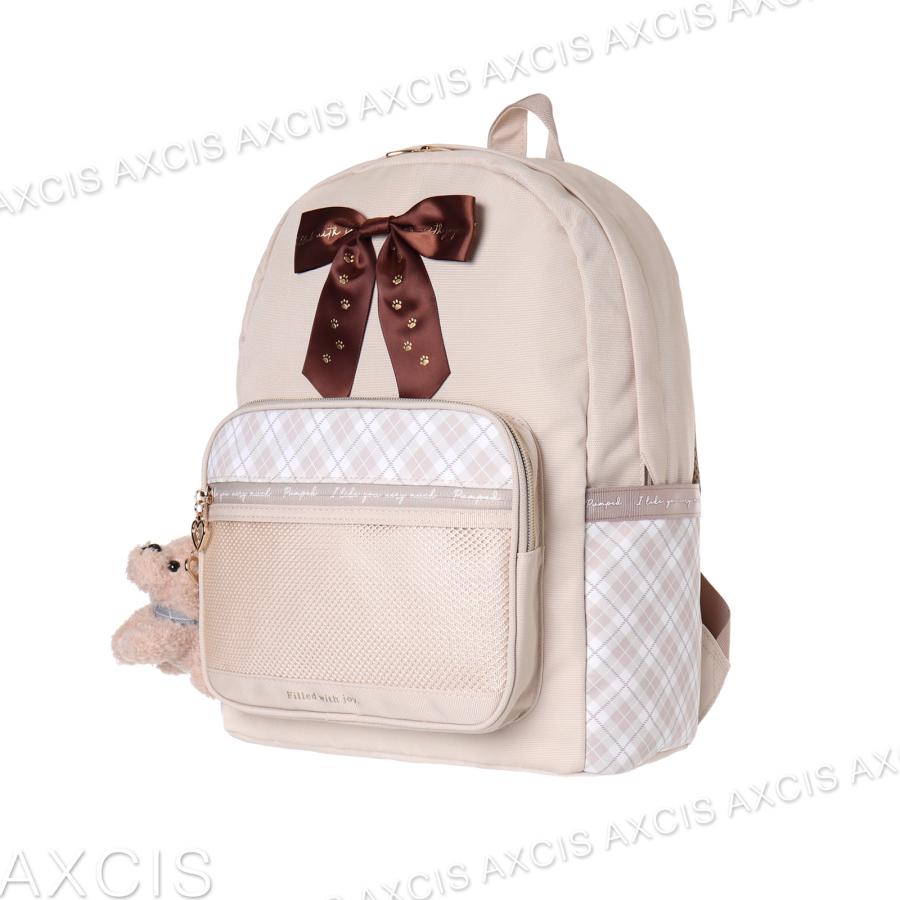 デイパック プードル リボン チェック ポリ Coboca+ 犬 いぬ dog