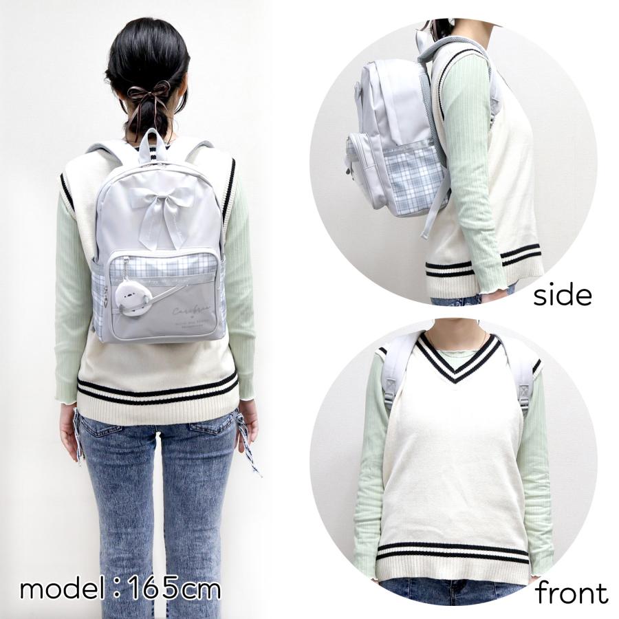 デイパック シマエナガ ポーチ付き ポリ チェック しまえなが Coboca+