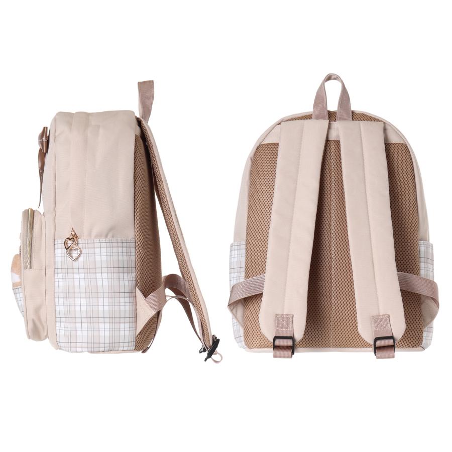 デイパック ぺたとも リボン チェック ポリ Coboca+ アニマル 動物