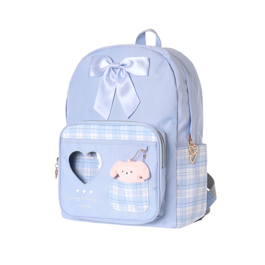 デイパック ぺたとも リボン チェック ポリ Coboca+ アニマル 動物