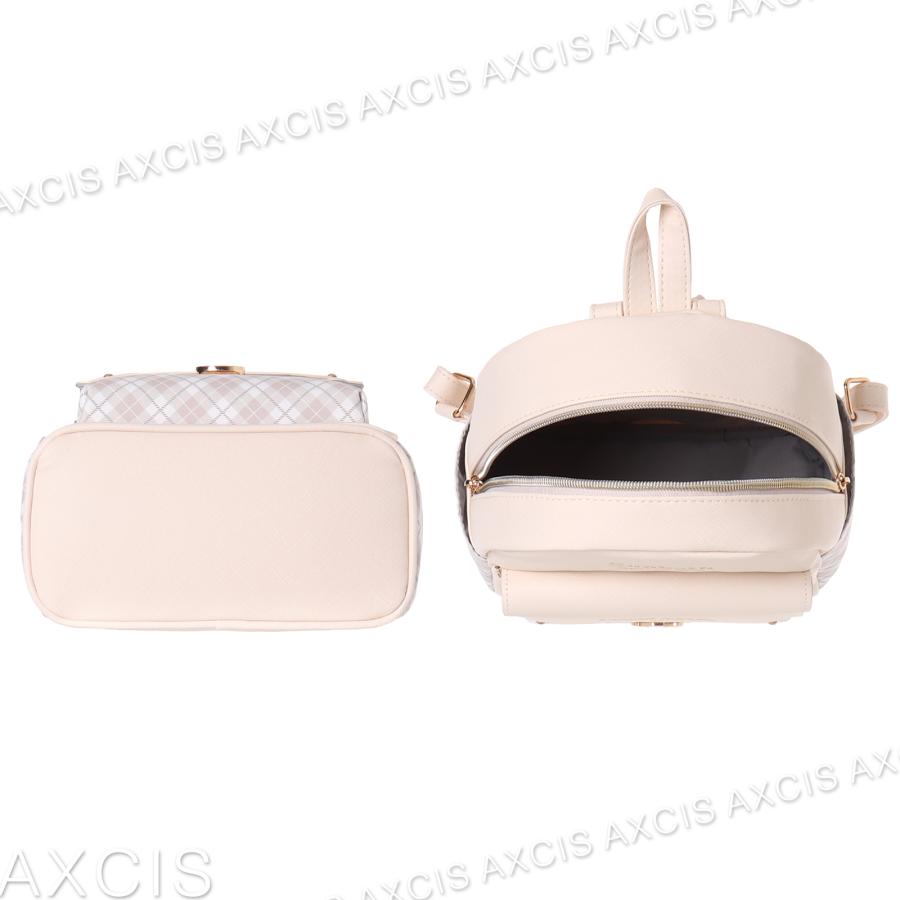 ミニヒスバッグ ミニデイパック レッサーホック チェック 合皮 Coboca+ : AXCIS