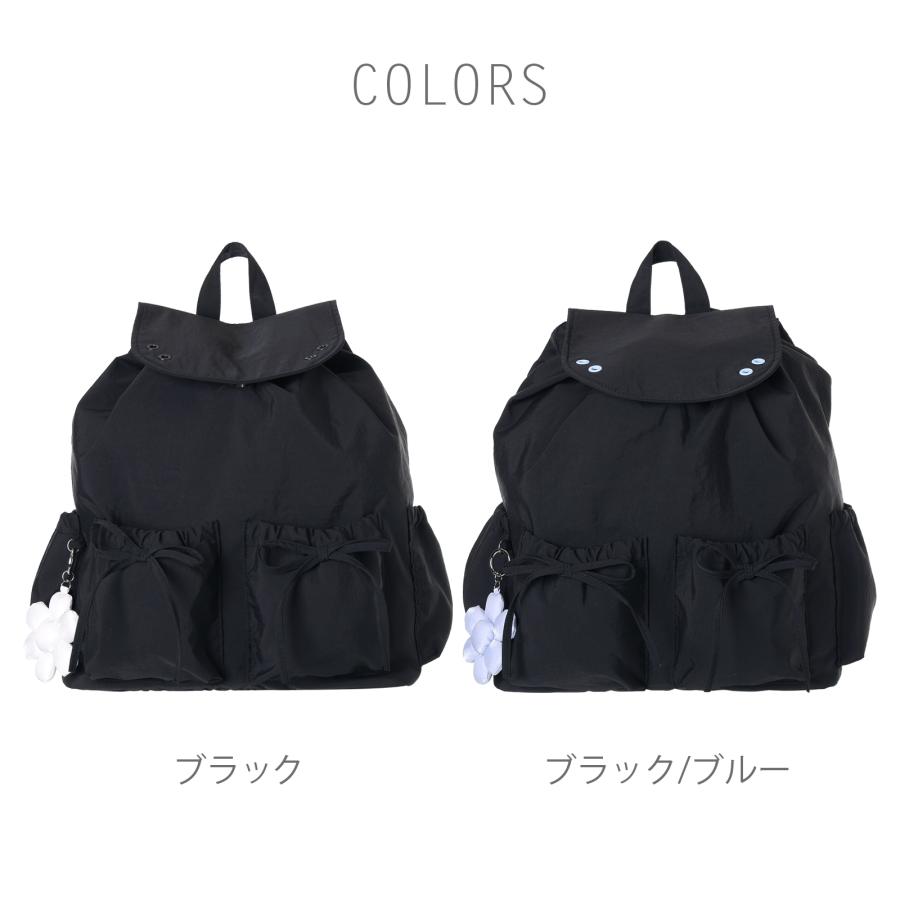 △Coboca+ リュック リボン お花 チャーム 付 ポリティーン 女の子