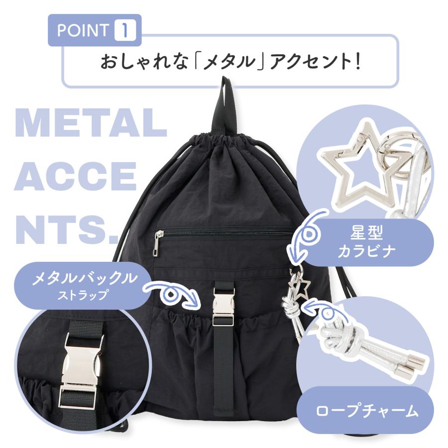 ナップ ナイロン ナップサック knapsack 韓国バッグ リュック