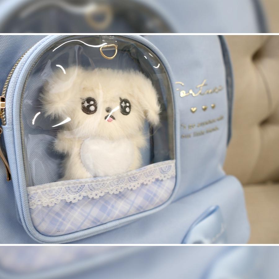 ぬいぐるみ付き デイパック Dパック 17L バッグ ポリエステル 透明