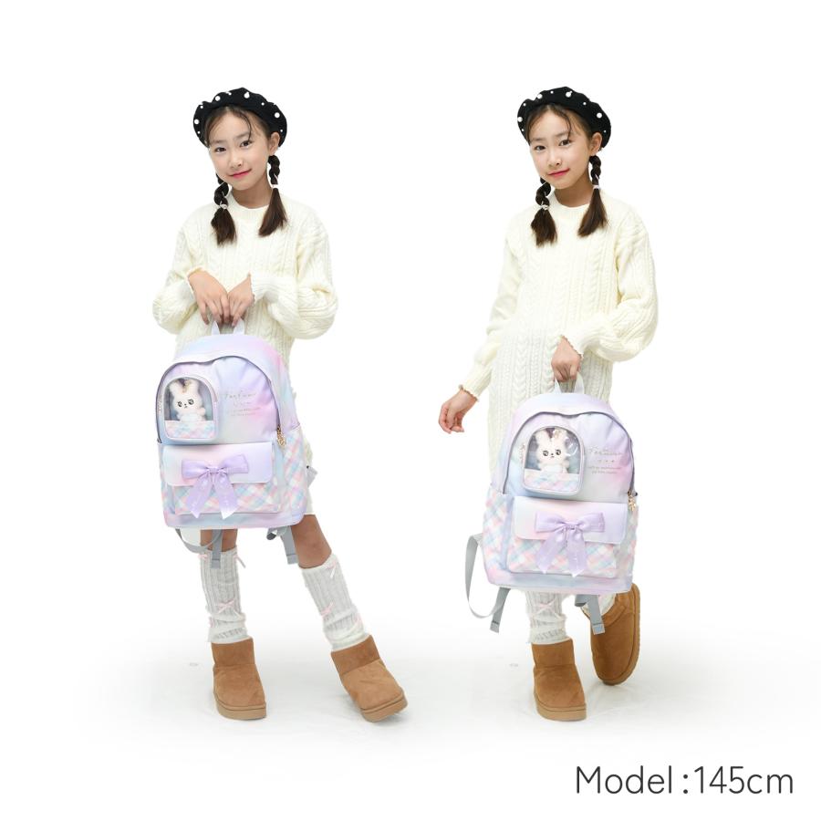 ぬいぐるみ付き デイパック Dパック 17L バッグ ポリエステル 透明