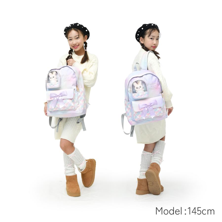 ぬいぐるみ付き デイパック Dパック 17L バッグ ポリエステル 透明
