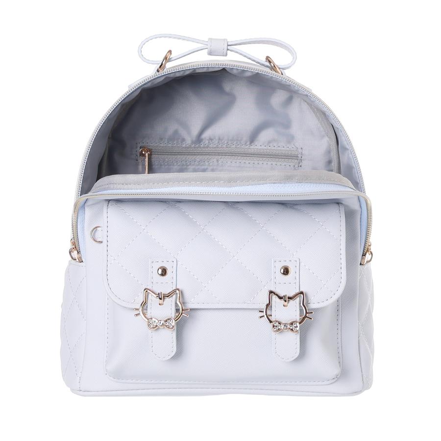 ネコバックル ミニデイパック リュック レディース かわいい キルト 合