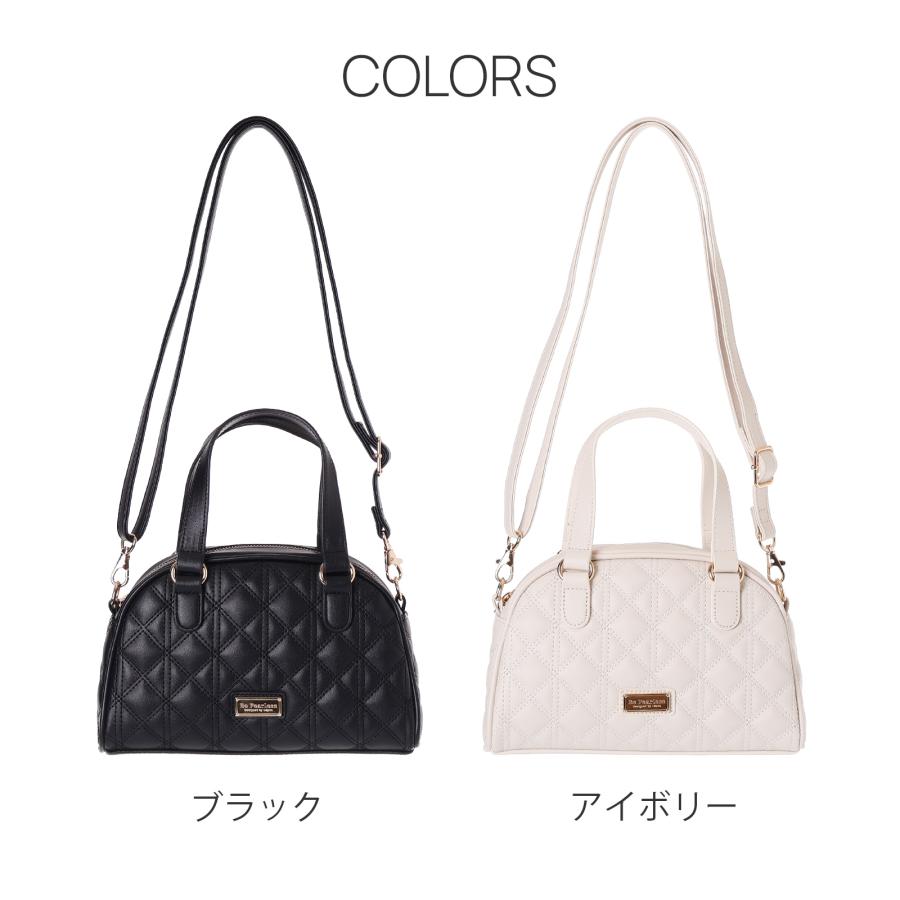 Coboca+ 合皮キルトプレート2WAYボストンバッグ レディース