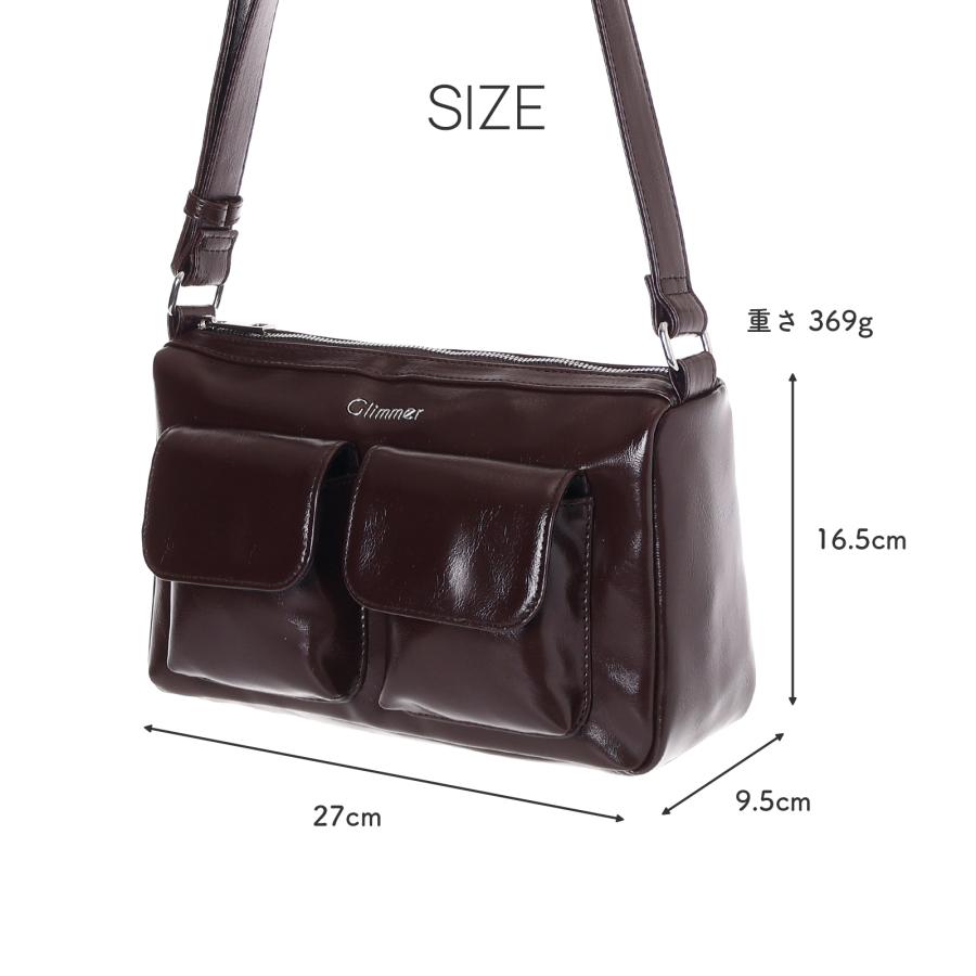 ショルダーバッグ ブラック ブラウン 黒バッグ 斜め掛け 肩掛け 小物