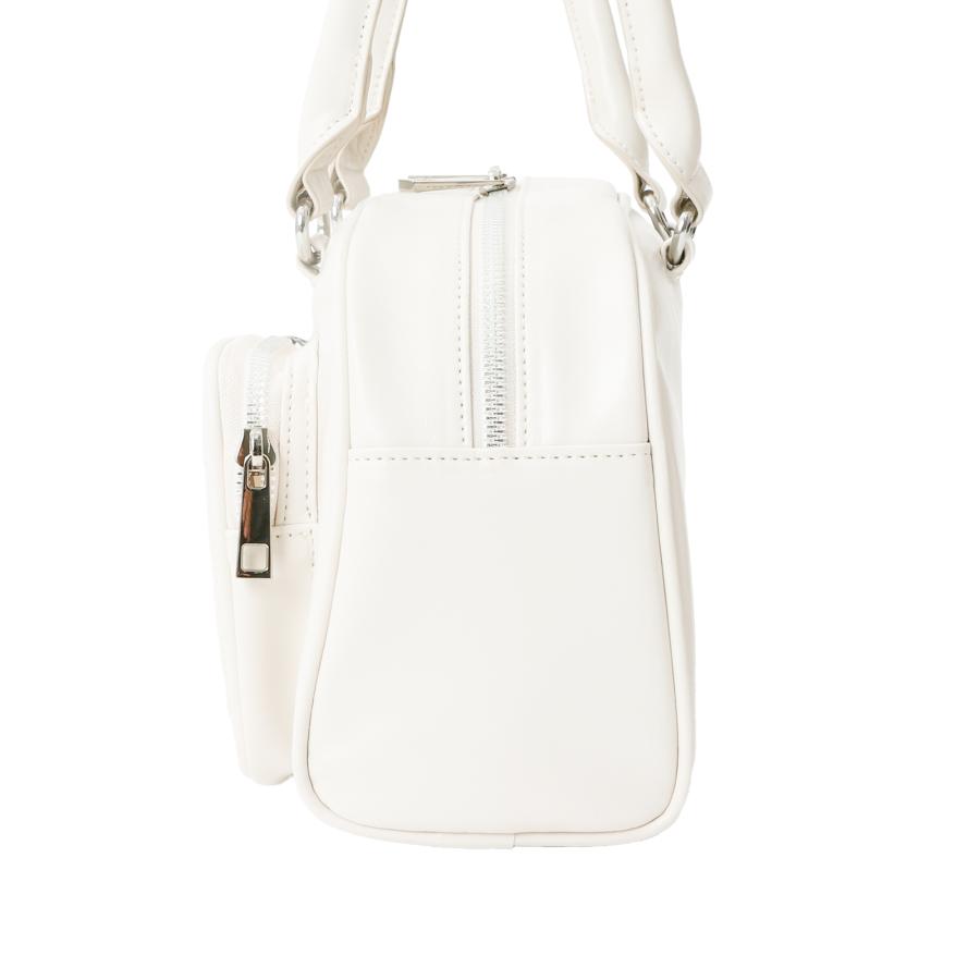 ボストンバッグ キッズ 女の子 合皮 ダブルポケット 窓付 修学旅行