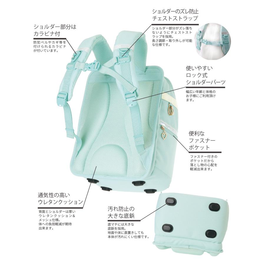 ふわっセル サンリオキャラクターズ ランドセル型リュック 軽量 通学バッグ 女の子 撥水 リフレクター 入学準備 交通安全カバー付き パスケース |  | 05