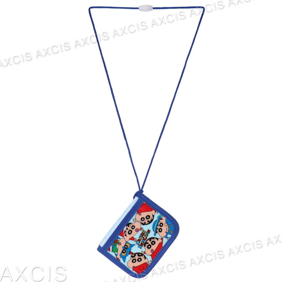 ウォレット クレヨンしんちゃん ラウンドファスナー ネック ストラップ