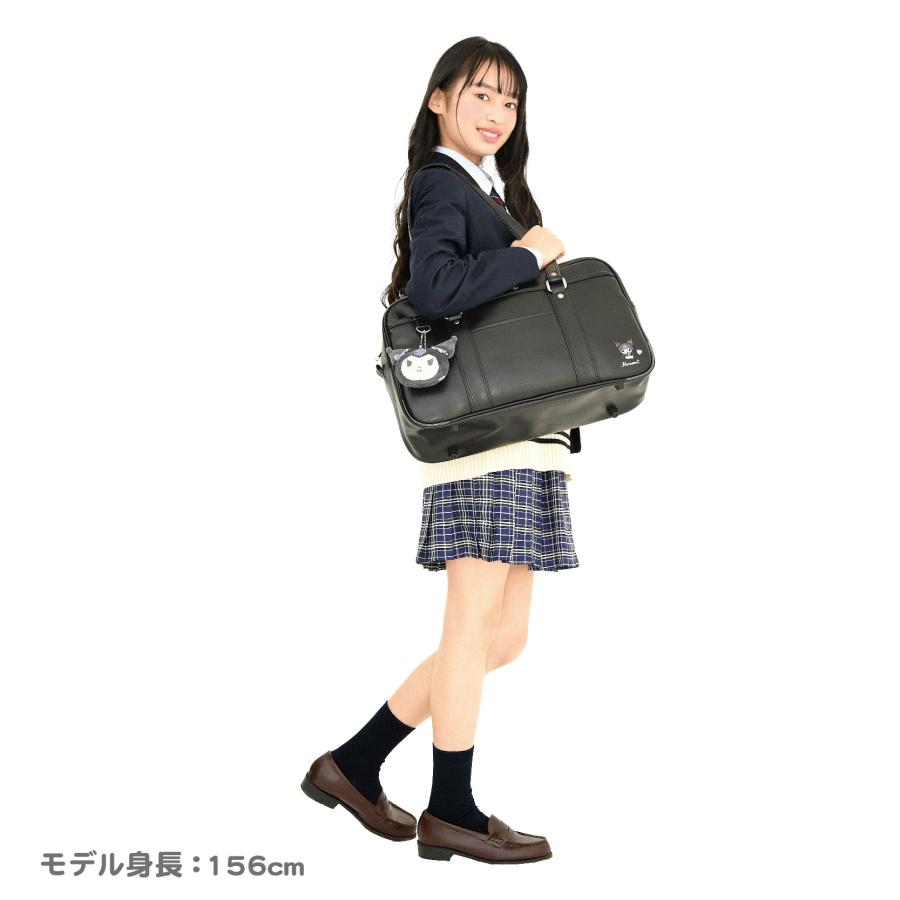 クロミ ハローキティ 合皮 ぬいぐるみチャーム付き スクールボストン