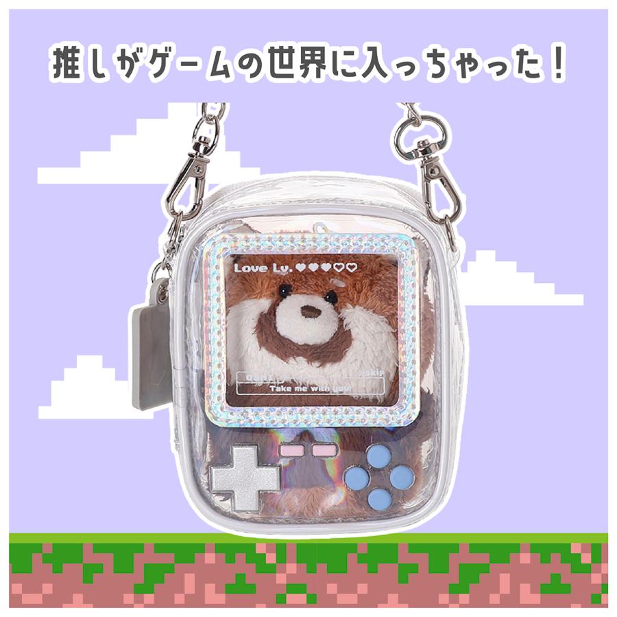Osel ぬいポーチ クリア ゲーム型 Sサイズ ぬいぐるみポーチ 推し活