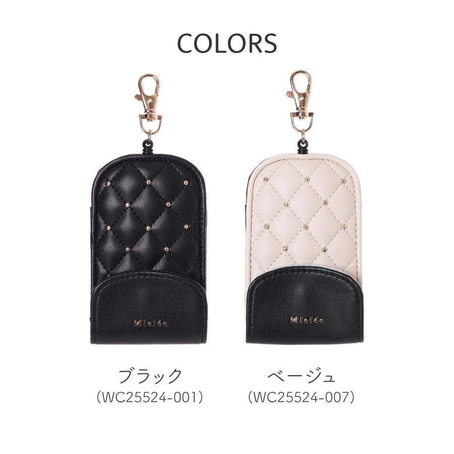 Coboca+ リール付き キーケース レディース かわいい 合皮 チェック柄