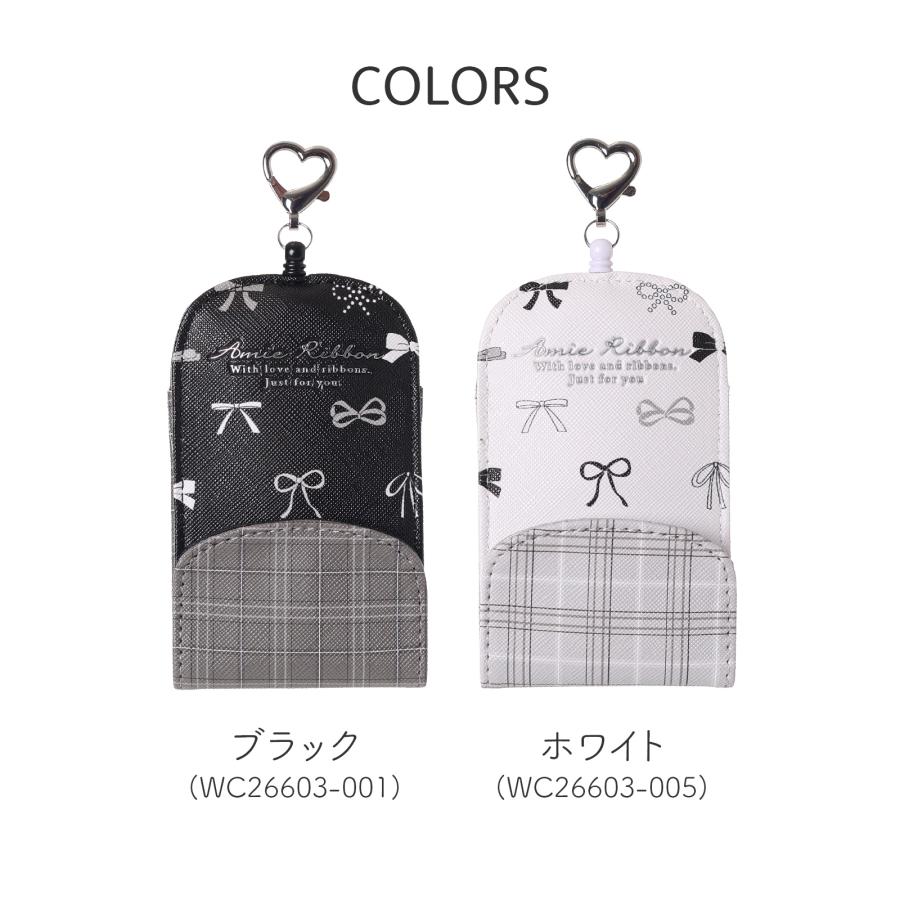 Coboca+ リール付き キーケース レディース かわいい 合皮 チェック柄