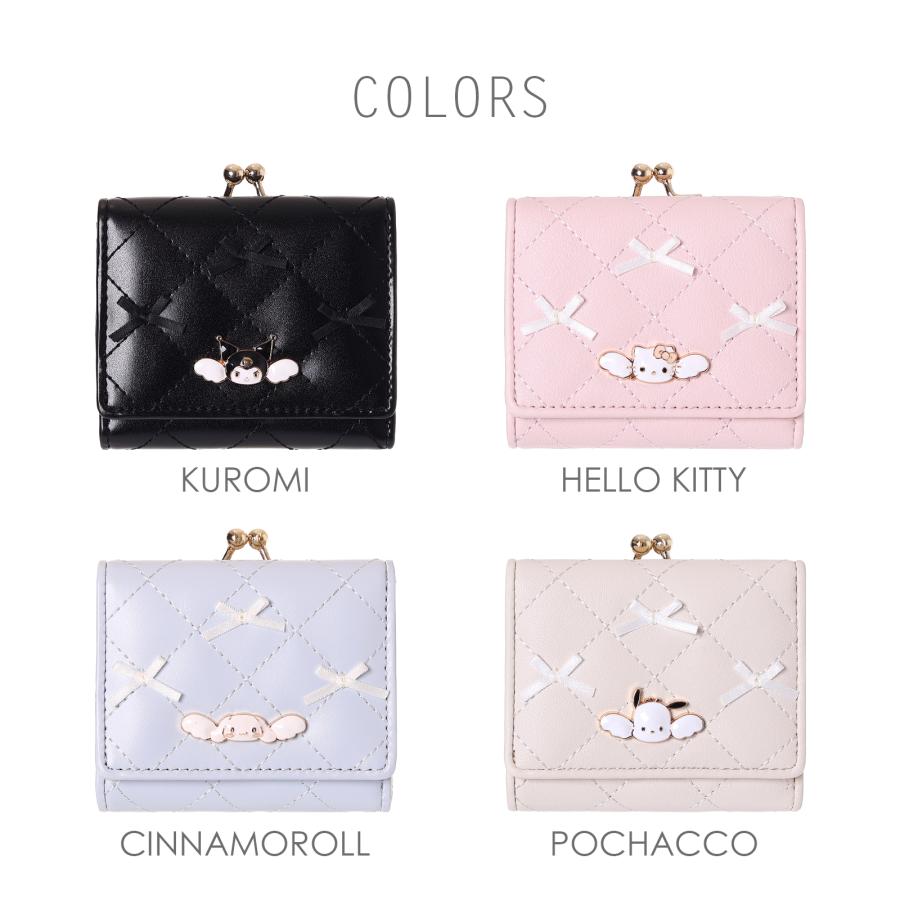 サンリオ 財布 キルト プレート 付 口金 ミニ 合皮 / クロミ キティ