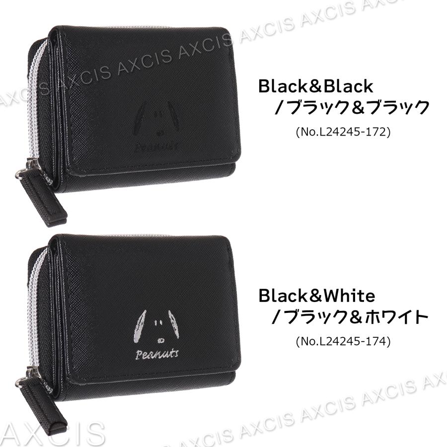 ミニ財布 SNOOPY 刺しゅう フェイス 合皮 PEANUTS スヌーピー : AXCIS