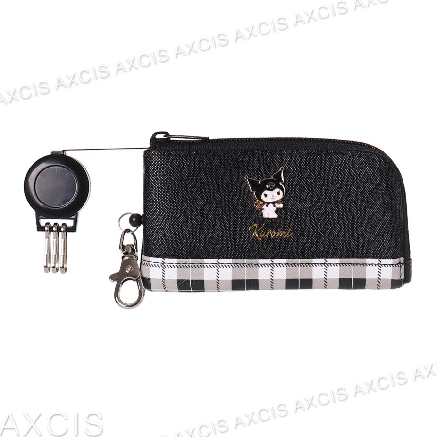 スクバ キーホルダー パスケース セット クロミ シナモン サンリオ おまけ付き キーパスケースサンリオ クロミ シナモロール ポチャッコ 合皮 リール