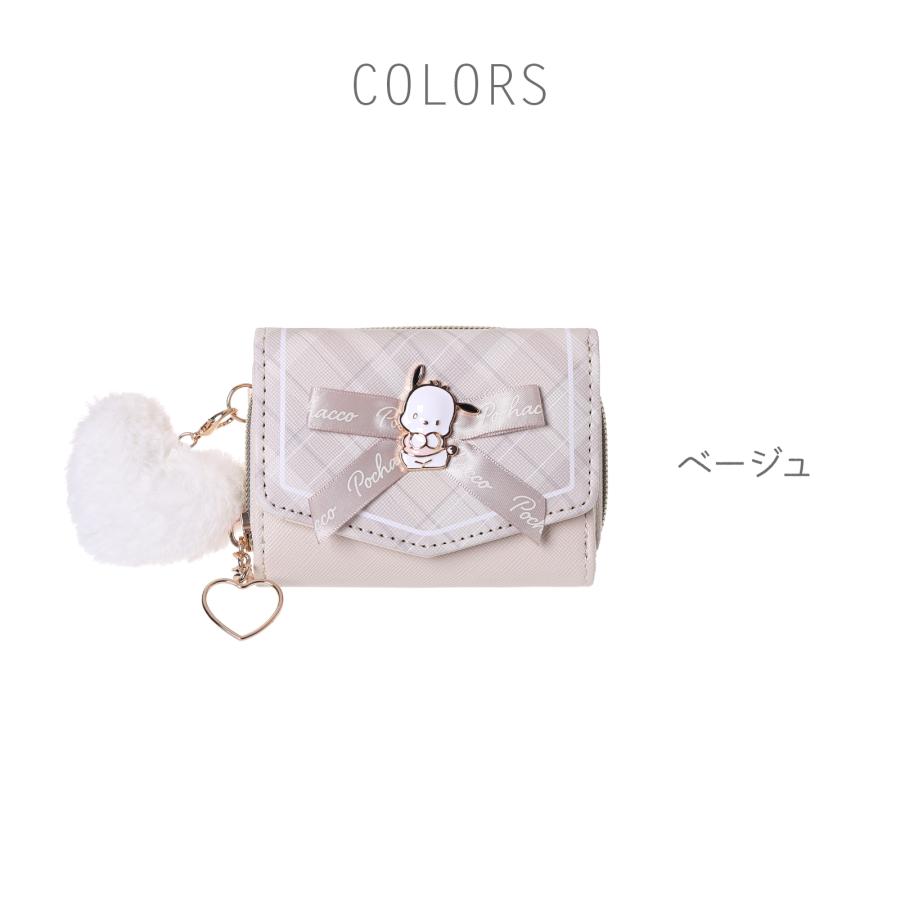 ミニ財布 サンリオ リボン プレート クロミ シナモロール ポチャッコ