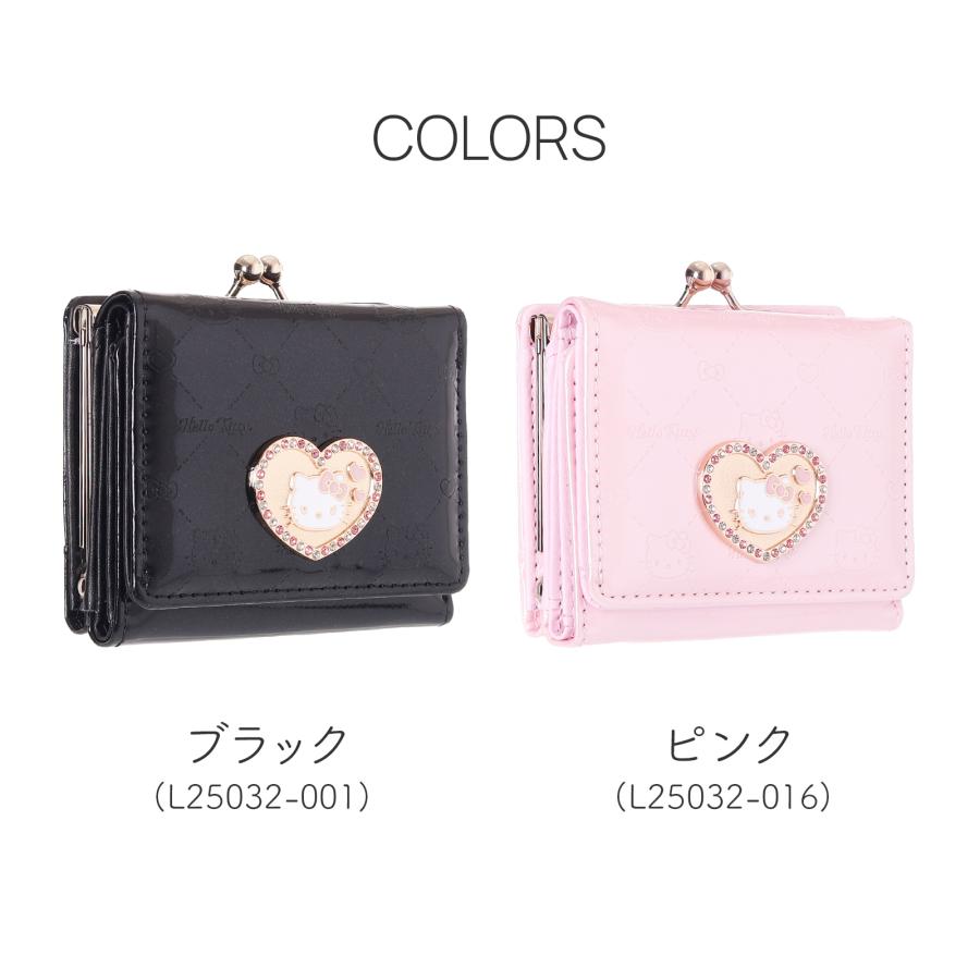 サンリオキャラクターズ エナメル ハートプレート 三つ折り ミニ財布