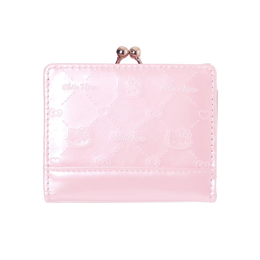サンリオキャラクターズ エナメル ハートプレート 三つ折り ミニ財布