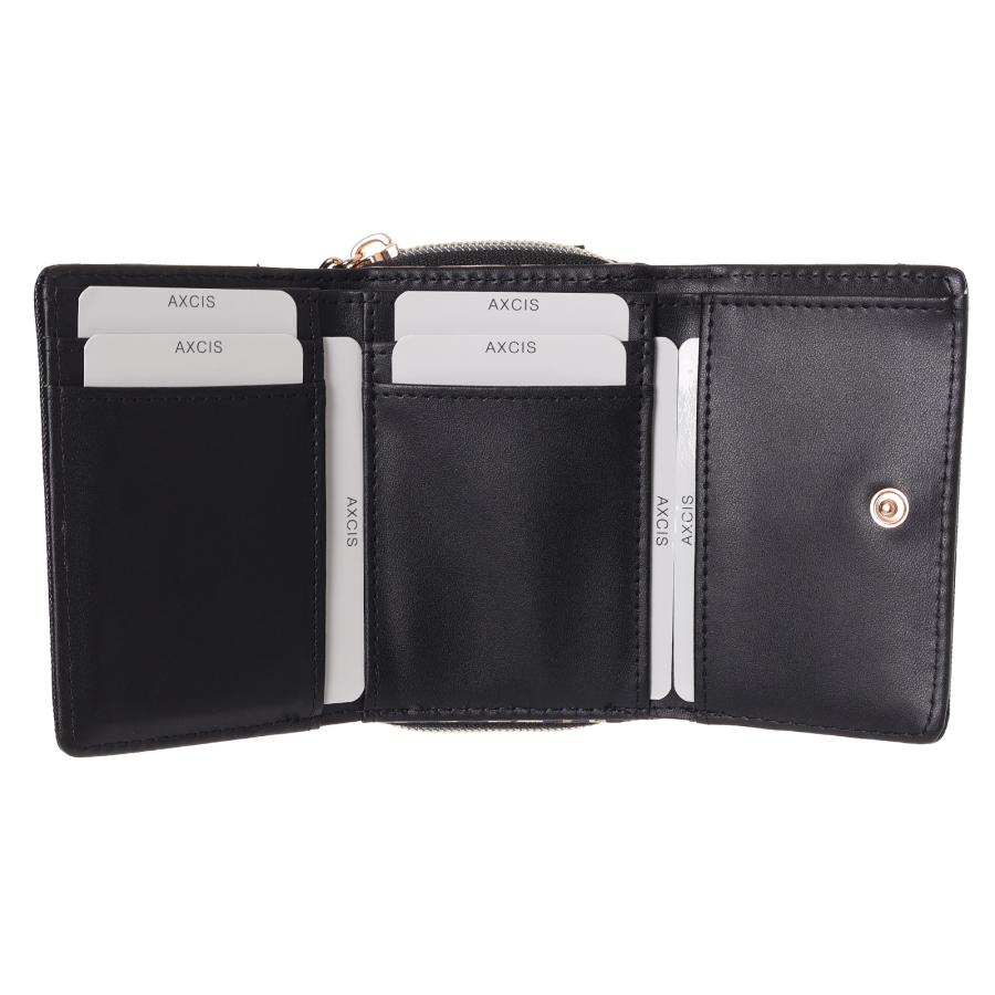 ハローキティ 合皮 ヒョウ柄 フレームプレート ミニ財布 三つ折り 口金