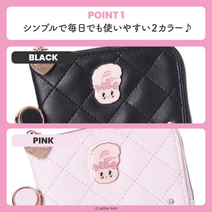 レア 台湾 完売品 未使用 エスターバニー アクセサリーケース 小物入 エスターバニー 合皮 キルト フェイス パスケース キーケース リール