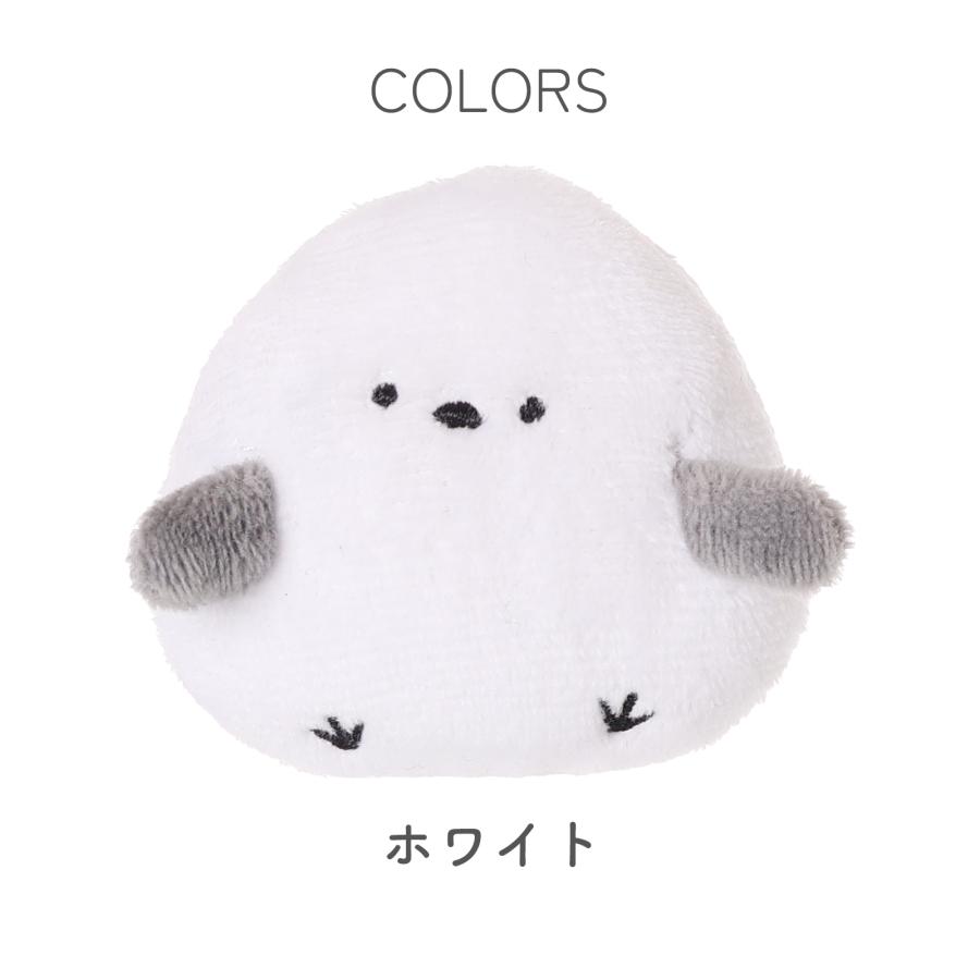 ぷくぴと シマエナガ チャーム マスコット キーホルダー ふわふわ