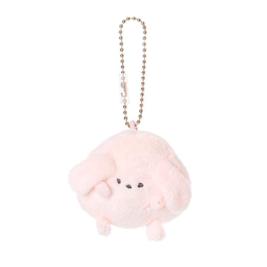 ぷくぴと うさぎチャーム ふわふわ もこもこ マスコット キーホルダー