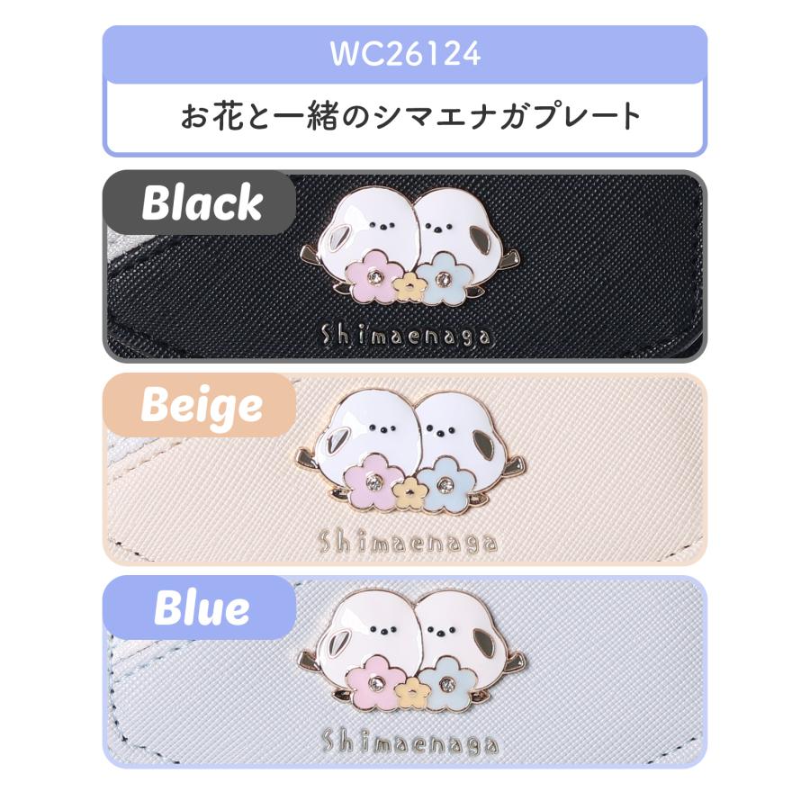 シマエナガ ミニ財布 三つ折り財布 チェック プレート Coboca+