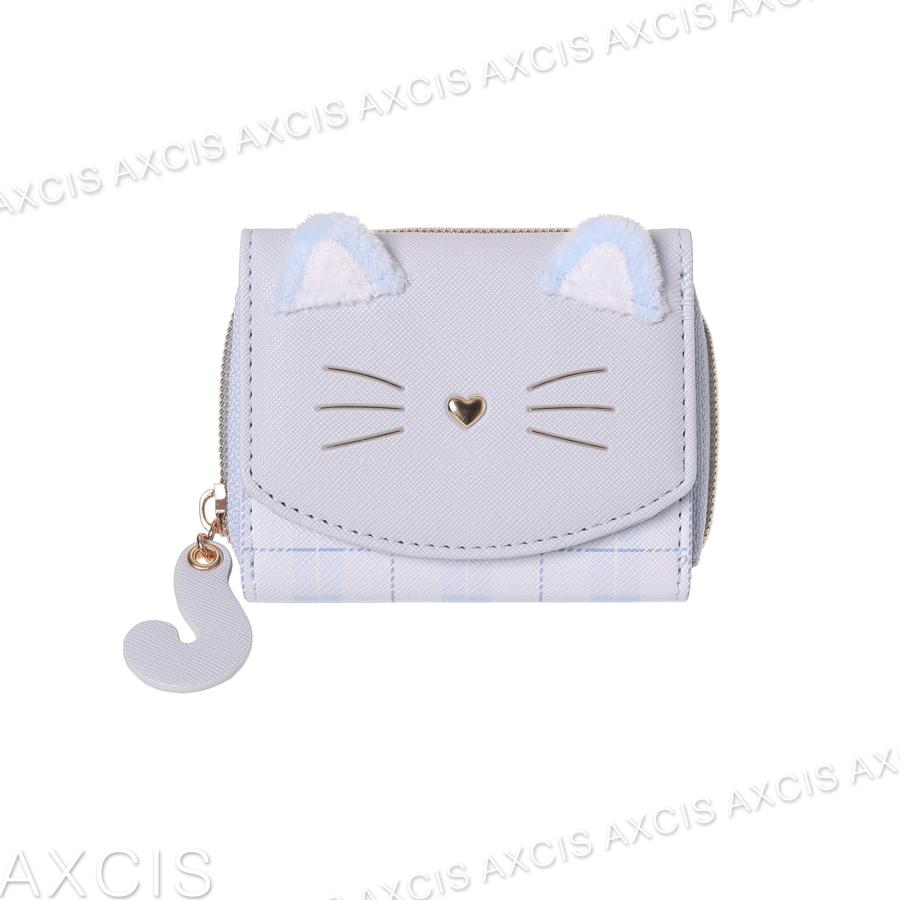 ミニ財布 チェック ネコ フェイス 合皮 Coboca+ : AXCIS - 通販