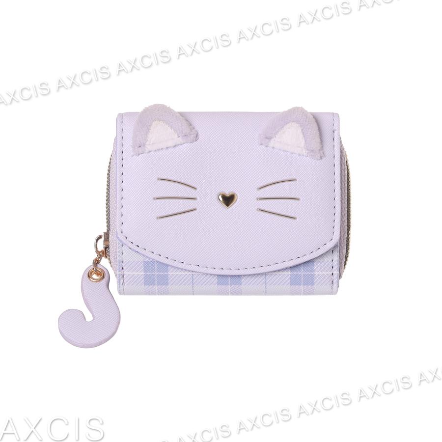 ミニ財布 チェック ネコ フェイス 合皮 Coboca+ : AXCIS - 通販