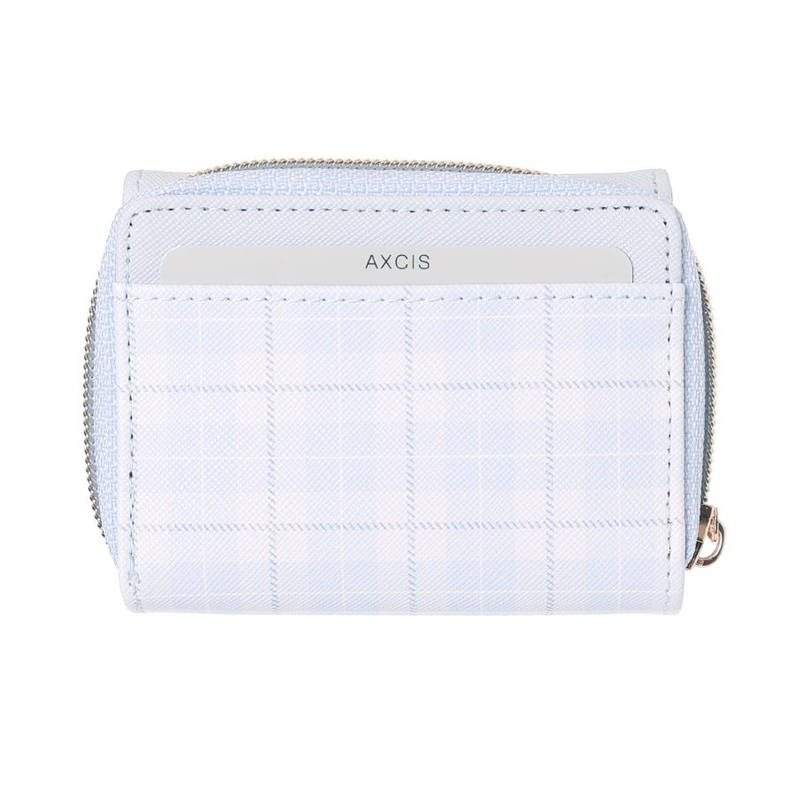ミニ財布 シマエナガ ネコ ホック チェック ボア 合皮 Coboca+ : AXCIS