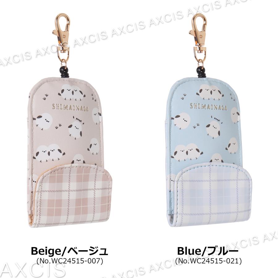 キーケース シマエナガ リール付き 総柄 合皮 Coboca+ : AXCIS