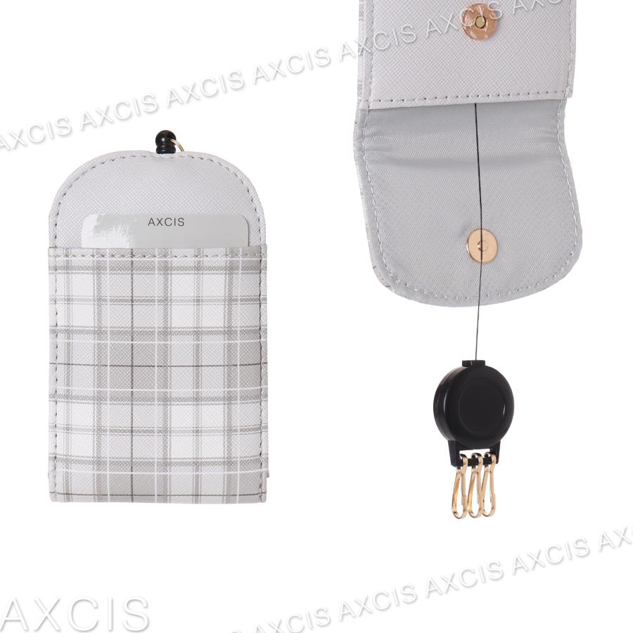 キーケース シマエナガ チャーム リール付き 合皮 Coboca+ : AXCIS