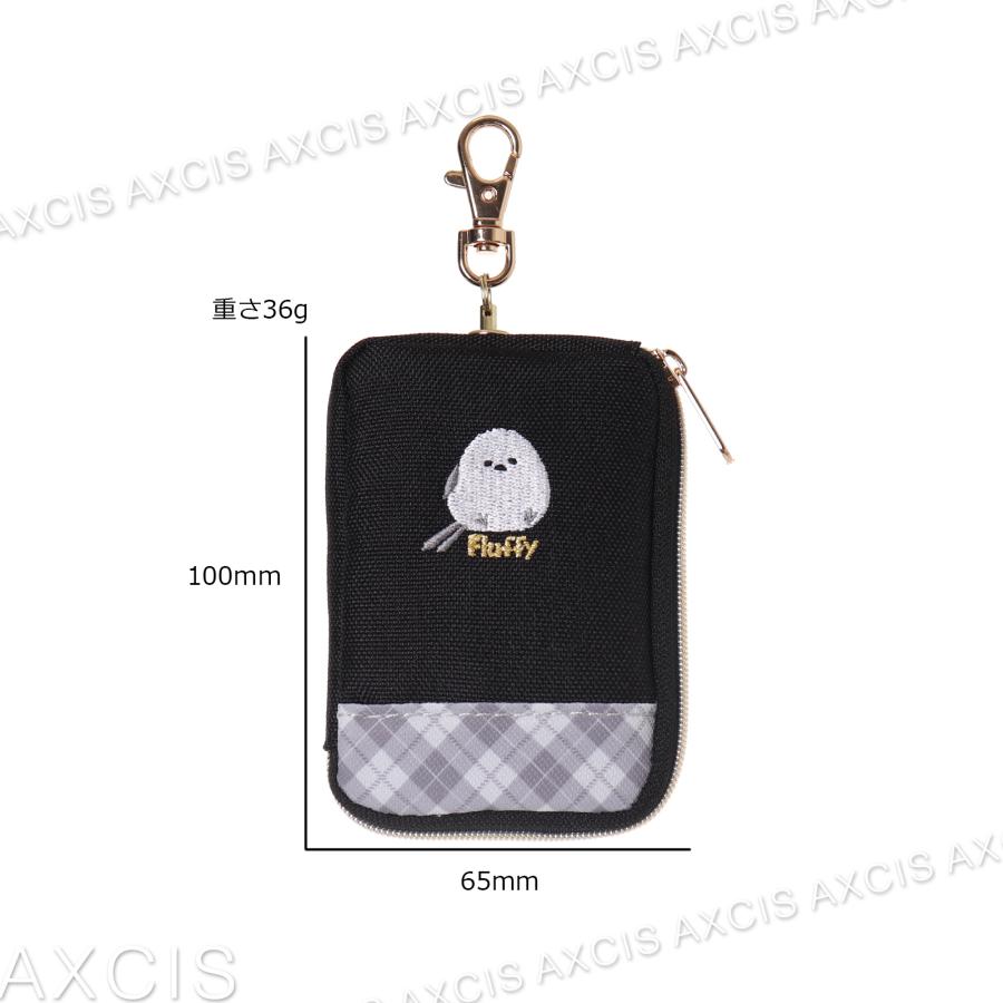 セカンドバッカー セカバガチャ パスケース キーホルダー ケース キーパスケース シマエナガ スクエア ポリ Coboca+ : AXCIS - 通販