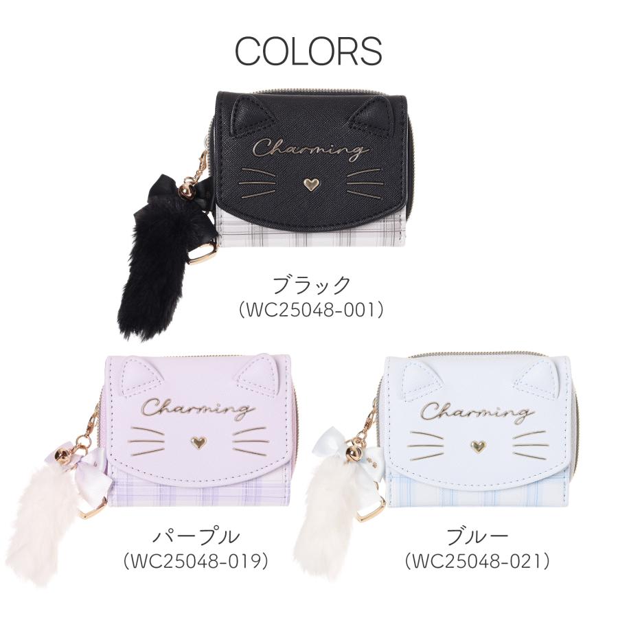 Coboca+ 合皮ネコミニ財布 Miracle Cat 三つ折り財布 コンパクト 小銭