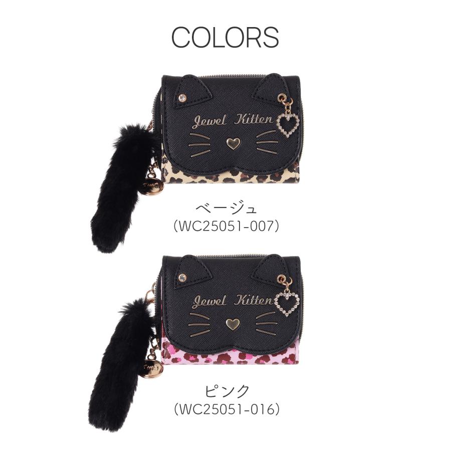 Coboca+ 合皮ネコミニ財布 Miracle Cat 三つ折り財布 コンパクト 小銭