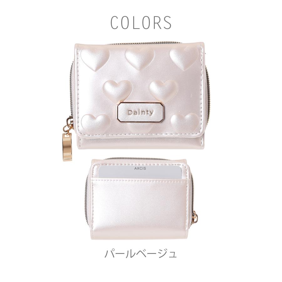 ハートプリントの小物入れ 楽天市場】FLOWERING フラワーリング ハート 三つ折り 財布